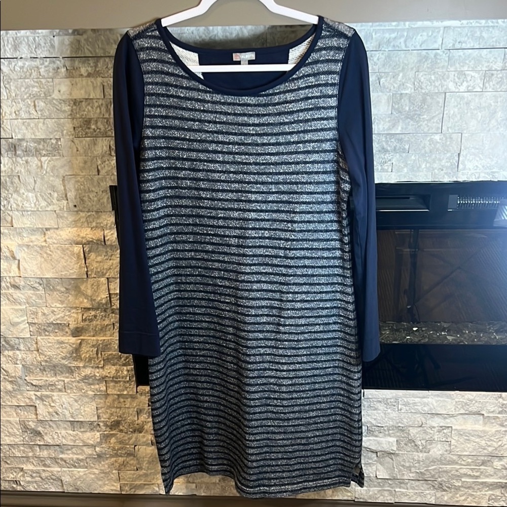 Talbots Navy Striped Lagen Look dress, Medium